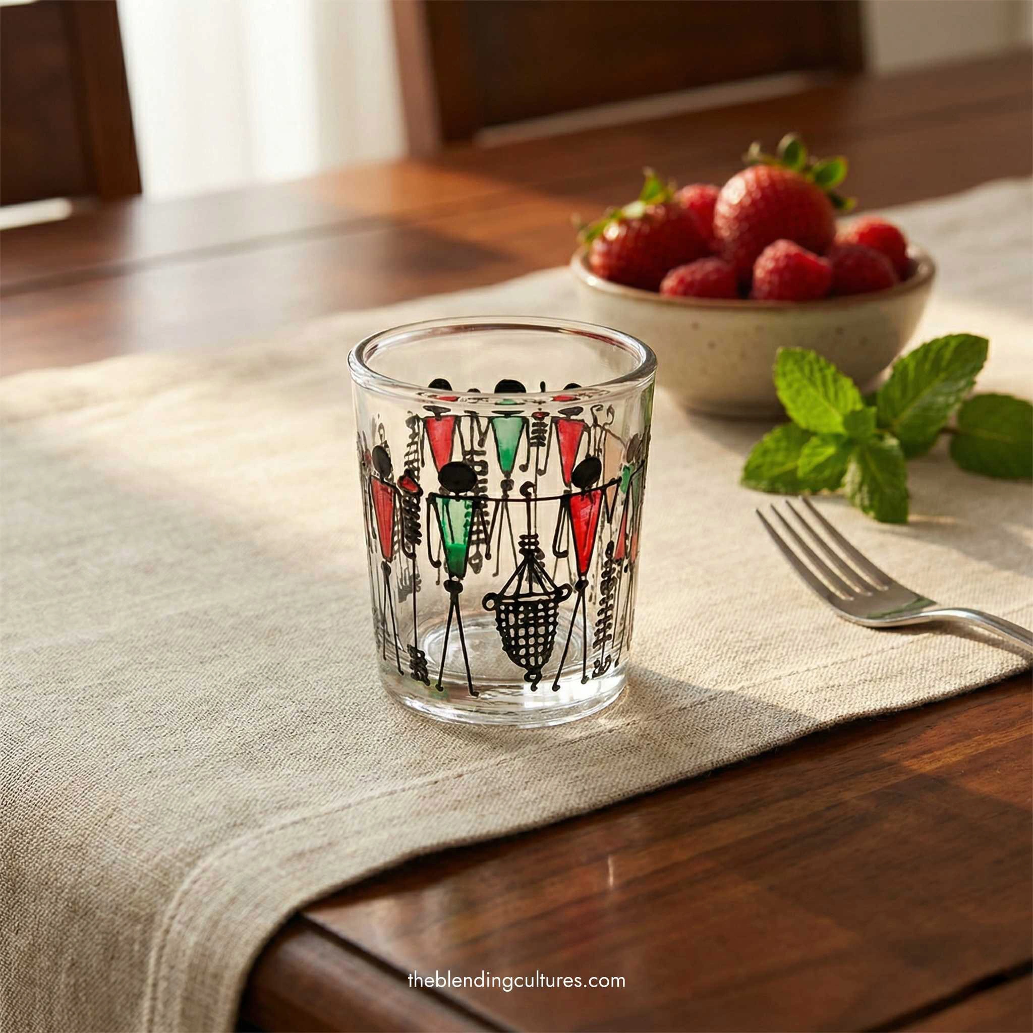 Hand Painted Liquor Glass | Artistic Tequila Shot Glass & Vodka Glass